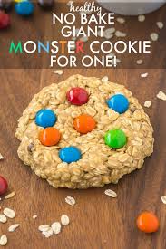 This link is to an external site that may or may not meet accessibility guidelines. Healthy No Bake Giant Monster Cookie For One The Big Man S World