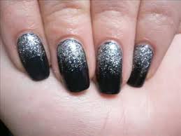 Black And Silver Ombre Nail Designs Pin By A Sparkly Life For Me On Nail Art Gradient And Ombre Purple And Silver Nails Prom Nails Silver Ombre Nails Glitter