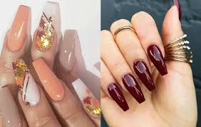 Floral acrylic nails are never out of style and this design will prove that! Fall Nails Inspiration For This Autumn Featuring Gel Polish