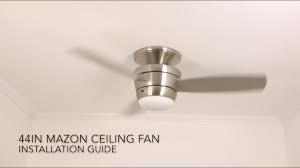Ceiling fans with lights, remote control low profile ceiling fan for indoor living room bedroom home, 44 inch rustic flush ceiling fan with 4 blades, reversible motor, 3 timers, 3 cct, 6 speed, silver How To Install The Harbor Breeze 44 In Mazon Led Ceiling Fan Youtube