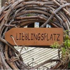 Garten Schild Lieblingsplatz 2 50 Garten Deko Edelrost Miniteich