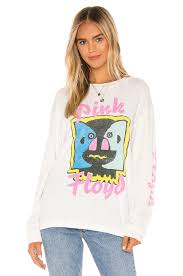 Daydreamer Cotton Pink Floyd Division Bell Oversized Long Sleeve Tee In Vintage White White Lyst