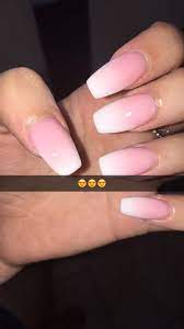 Marble nail art is so stylish and you can recreate it with any color combination. Pink To White Ombre Nails Coffin Novocom Top