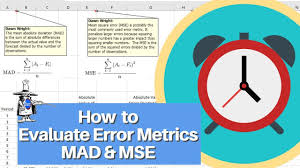 Check spelling or type a new query. Use Excel To Calculate Mad Mse Rmse Mape Youtube