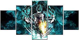 Get it as soon as tue, feb 9. Amazon Com 5 Piece Hd Print Dragon Ball Super Goku And Vegeta Poster Paintings On Canvas Wall Art For Home Decorations Wall Decor Artwork 20x35 20x45 20x55cm Posters Prints