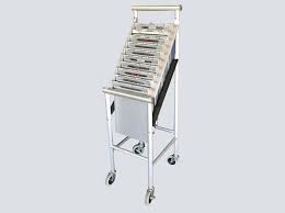 Chart Rack Metal On Wheels 10 Slot A 1 Medical Integration