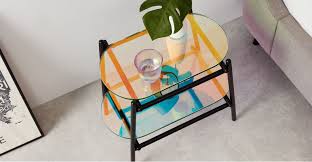 Aurora Bedside Table Iridescent Table Bedside Table Coffee Table
