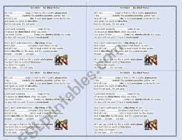 Maybe you would like to learn more about one of these? No Rain Blind Melon Esl Worksheet By Olgumco