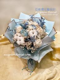 Blue Skies Dried Flower Bouquet Avignon Florist Taipei Taiwan