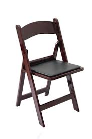Also, these resin chairs match the color of our mahogany chiavari chairs. Red Mahogany Resin Folding Chair With Black Vinyl Padded Seat Canada Chair Company