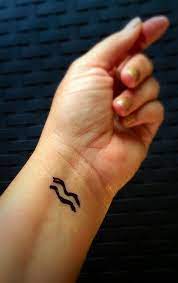 Aquarius Temporary Tattoo Fake Tattoos Wrist Tattoos Zodiac Sign Wrist Tattoos For Guys Small Wrist Tattoos Tattoos