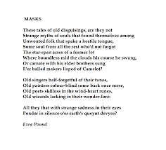Ezra Pound Masks Reference Ezra Pound Personae Ebook Gutenberg Org Poem Quotes Poems Quotes