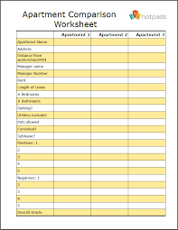 Apartment Comparison Worksheet Hotpads Apartment Hunting Checklist New Home Checklist Apartment Checklist