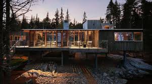 Anchor watch — spacious devonian digs ideally suited to two large families. Coastal Cabin On Stilts With Ocean Views Peeking Through The Trees
