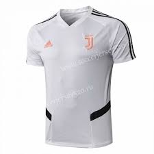 Black And White And Red All Over Juventus 2019 20 Juventus White Short Sleeved Thailand Soccer Tracksuit 815