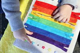 Rainbow Zippers Page For Your Very Own Quiet Time By Mononoavare Quiet Book Quiet Book Patterns Sensory Book