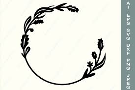 Download Circle Floral Frame Svg Flower Wreath Graphic By Anastasiyaartdesign Creative Fabrica