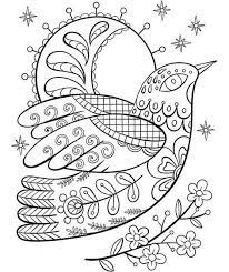 Ornate Dove Free Coloring Pages Coloring Pages Embroidery Patterns