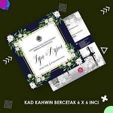 Kami mencetak pelbagai jenis kad kahwin (mengikut citarasa anda), serta cenderahati tetamu (paper bag, buku nota, buku agama, kalendar), banner, bunting,dll. Kad Kahwin Digital Kod 06 Kad Kahwin