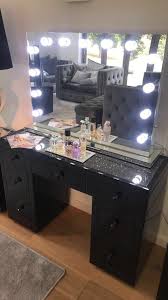Black Mirror Crush 7 Drawer Mirrored Dressing Table Mirrored Furniture Hos Home Dressing Mirror Mirrored Furniture Beauty Bedrooms