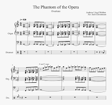 Piano duet arrangements of 8 songs from the alw smash hit. The Phantom Of The Opera Sheet Music Composed By Andrew Phantom Of The Opera Overture Organ Sheet Hd Png Download Kindpng
