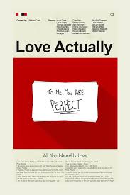 Love Actually Mid Century Modern Inspired Print Etsy In 2020 Love Actually Movie Poster Wall Movie Posters Minimalist
