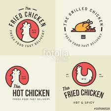  Vector Set Of Chicken Meat Logo Badges Banners Emblem And Design Elements For Food Shop And Restaurant Vector Illustr Sayap Ayam Desain Logo Desain Grafis