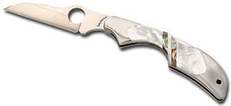 Spyderco Kiwi 2 3 8 Wharncliffe Blade W Mother Of Pearl Abalone Knifecenter Sp75mopa Discontinued
