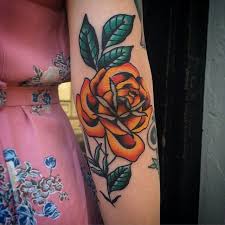 Halloween Rose Traditional Rose Tattoos Elbow Tattoos Yellow Rose Tattoos