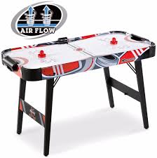 Foldable Air Hockey Table Powered 48 Inch Led Scorrer Sport Easy Install 48 Mdsports Air Hockey Air Hockey Table Compact Storage