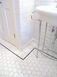 Using classic white bathroom tiles can also be a good way to make a space feel bigger, especially ones with a gloss finish that bounce and reflect light around a space. Retro Vintage Mosaic Hex Tiles Bathroom Tile Designs Subway Tiles Bathroom Bathroom Inspiration