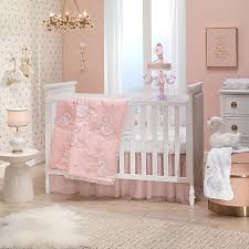 This bedding set comes with one comforter, one fitted crib sheet, one dust ruffle, and one diaper stacker. Lambs Ivy Swan Princess 3 Piece Crib Bedding Set In Pink Bed Bath Beyond