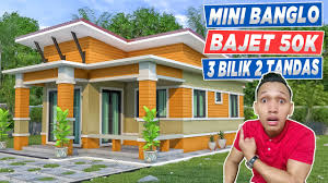 Rumah banglo kampung moden design rumah terkini. Design Rumah Bajet Rm50k 3 Bilik Tidur 2 Bilik Air 8x12 Meter Youtube