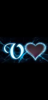 Explore letter n wallpaper on wallpapersafari | find more items about love letter wallpaper, chinese letters wallpaper, alphabet letters wallpapers. V Letter Black Blue Alphabets Heart Lightning Hd Mobile Wallpaper Peakpx