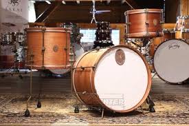 A F 3pc Mahogany Club Drum Set W Wood Hoops Drums Drum Set Used Drums