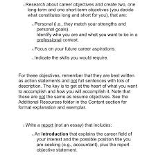 What are your career objectives? 1 Research About Career Objectives And Create Two Chegg Com