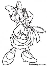 Printable Disney Daisy Duck Dress To Party Coloring Page Printable Coloring Pages For Kids Disney Coloring Pages Coloring Pages Coloring Pages For Kids