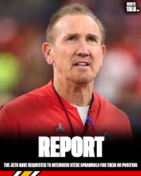 The Jets are requesting an interview with Chiefs defensive coordinator  Steve Spagnuolo for their head-coaching spot