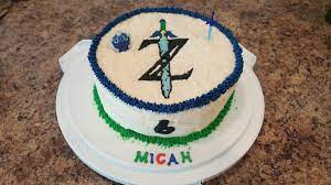 Zelda Birthday Cake Breath Of The Wild Cake Zelda Party Zelda Cake Zelda Cake Zelda Birthday Dessert Cake Recipes