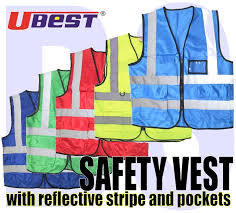 Blue high visibility/reflective safety vests. Bansoon Zip Type Reflective Safety Vest With Pockets Id Tag Multi Functional Vest Colours Green Yellow Dark Blue Dark Green Red Lake Blue Lazada Singapore
