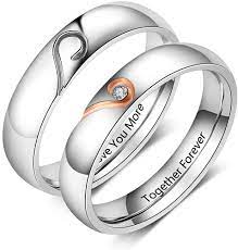 Personalized Promise Rings Set Engagement Bands Rings For Him And Her Custom Couples Rings Set F Cute Promise Rings Promise Rings For Guys Promise Rings Simple