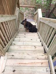 International building code states that a flight of stairs shall not have a vertical rise greater than 151 inches (3835 mm) calculating stairs with landings. Adding Stairs To A Deck Southern Hospitality