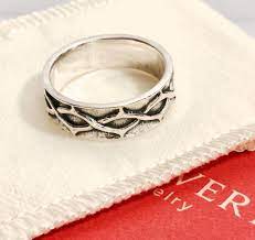 James Avery Crown Of Thorns Wedding Band Ring Sterling Silver Size 9 Wb 77 Ebay James Avery Rings Wedding Ring Bands Rings For Men