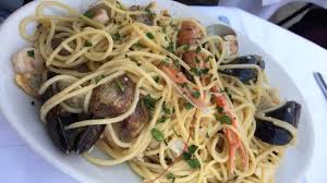 This sauce is a reiteration of béchamel (or white sauce), with the addition of cheese. Seafood Pasta With Mussels Clams Prawns With Garlic Oil Sauce Picture Of Restaurant Galuppi Burano Tripadvisor