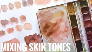 So what you can always do if you are using this palette, is mix a black with the burnt umber and the ultramarine blue. Skin Tones Watercolor Youtube
