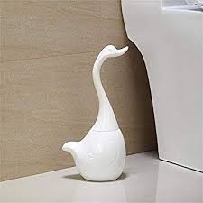 Amazon Com Wewin Ceramic Plastic Swan Toilet Brush Holder Creative Bathroom Funny Household Cleaning Tool White Limpieza Del Hogar Limpieza Accesorios Bano