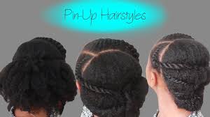 Just because your daughter doesn't have long hair yet doesn't mean that you can't be creative and playful with her. 3 Pin Up Hairstyles For Medium Length Natural Hair Youtube