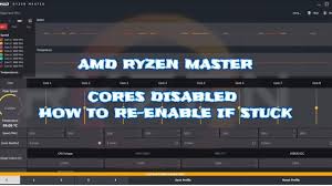 I have installed ryzen master and when i opens it, a error message pops up saying ryzen master unfortunately, as far as i understand, ryzen master does not support all mobile ryzen processors. Ryzen Master Cores Stuck Disabled Fix Youtube