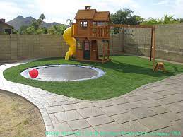 Global Syn Turf Artificial Grass Installation In Phoenix Az Visit Us On The Web At Http Www Globalsyn Play Area Backyard Backyard Playground Backyard Play