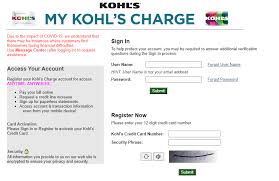 Mykohlscharge is the website for kohls's customer credit card management service, which lets you pay with credit, pay online and manage transactions online from your mobile phone or home computer. Credit Kohls Com Manage Your Kohl S Charge Credit Card Account Ladder Io